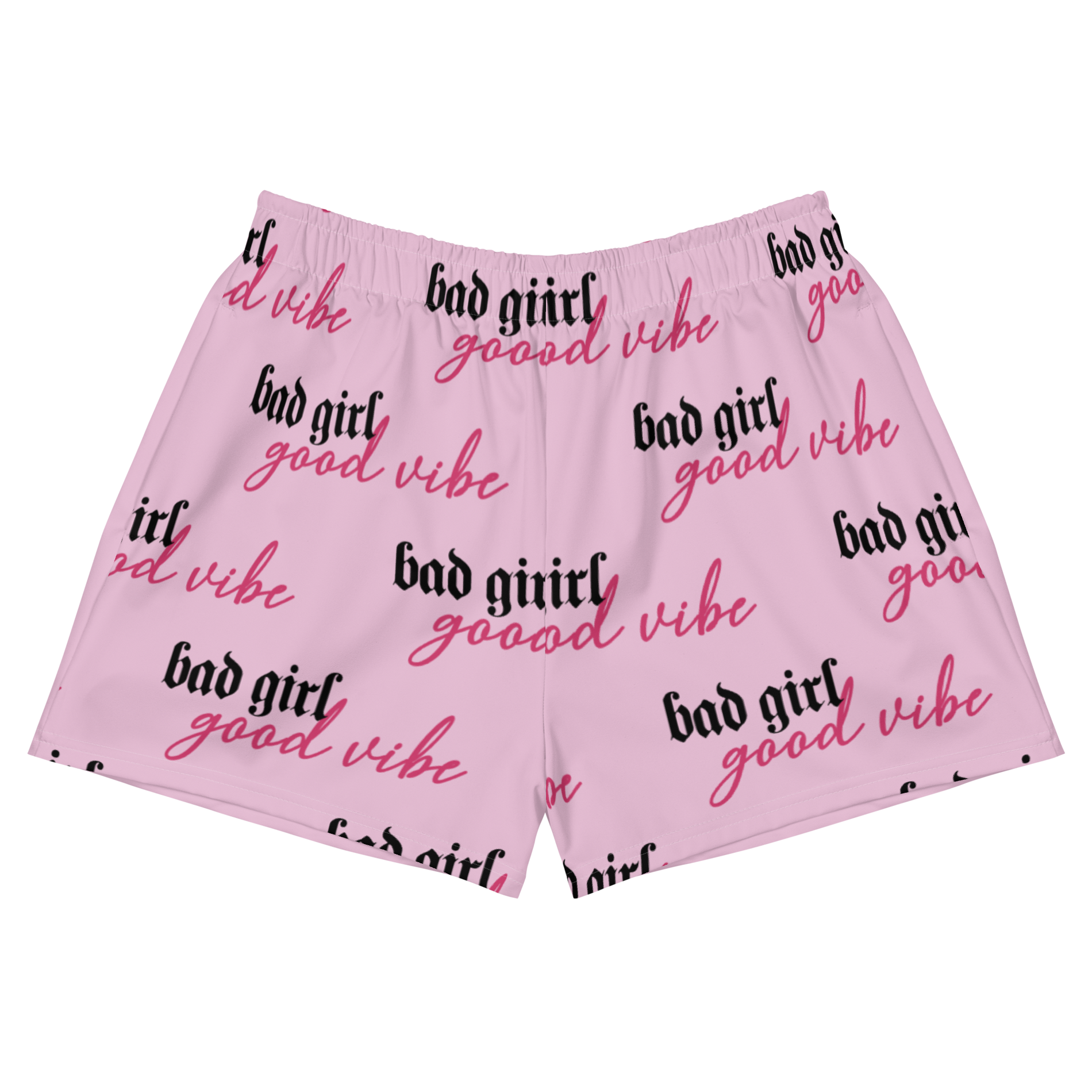 Bad Girl Good Vibe Athletic Shorts - Pattern