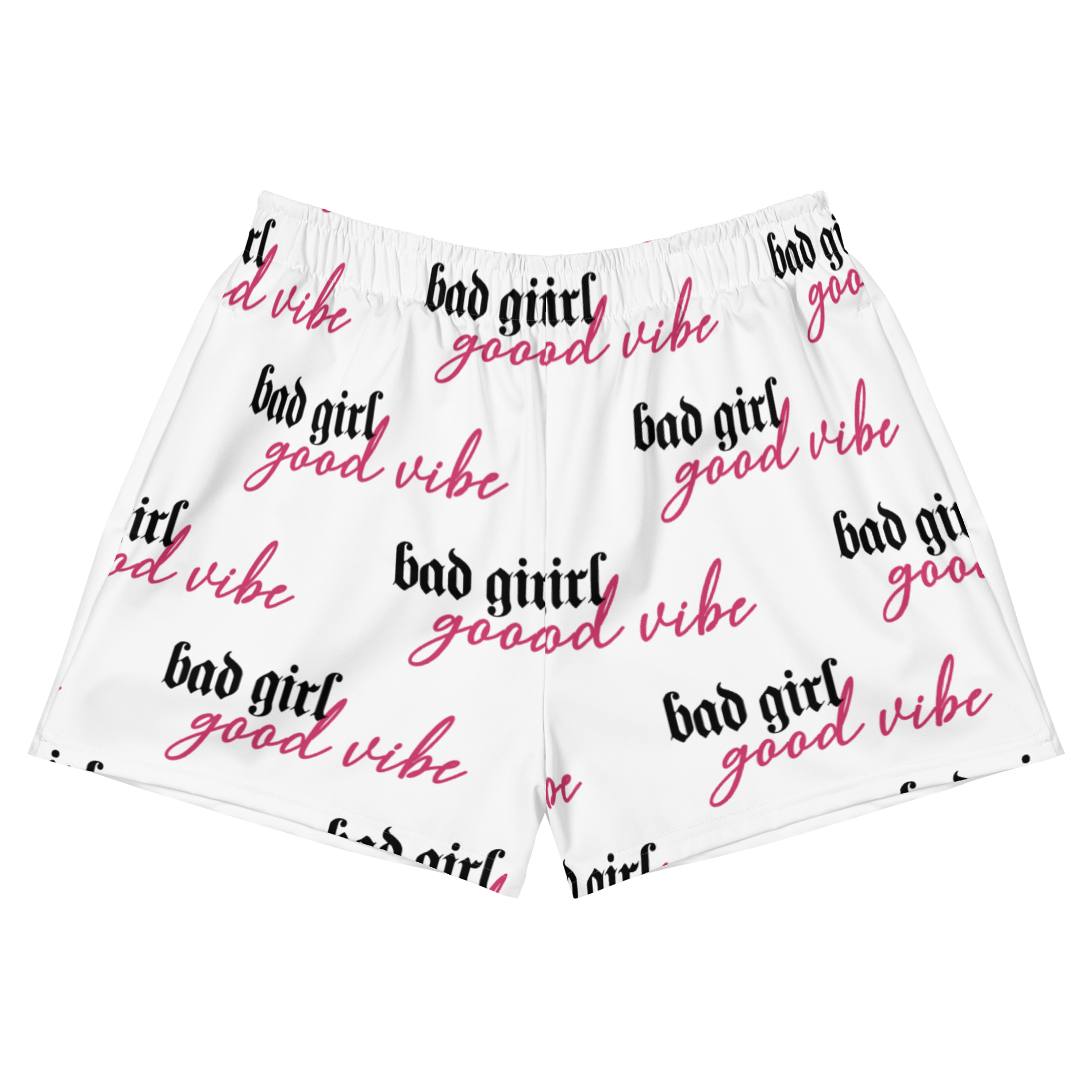 Bad Girl Good Vibe Athletic Shorts - Pattern