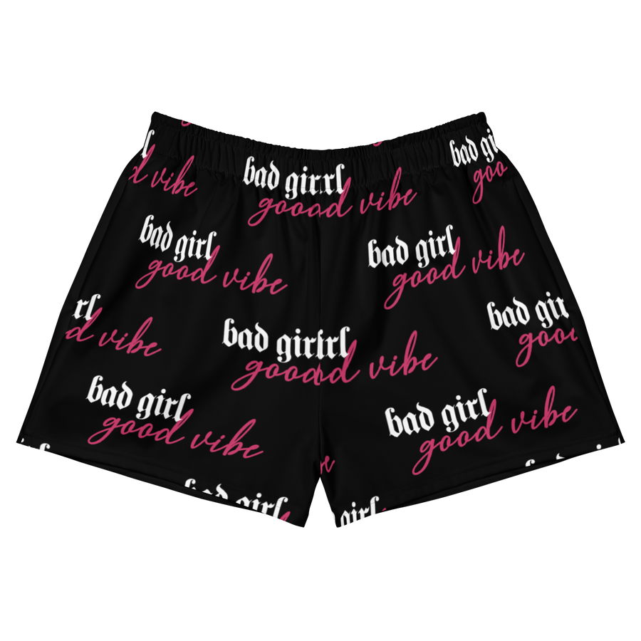 Bad Girl Good Vibe Athletic Shorts - Pattern